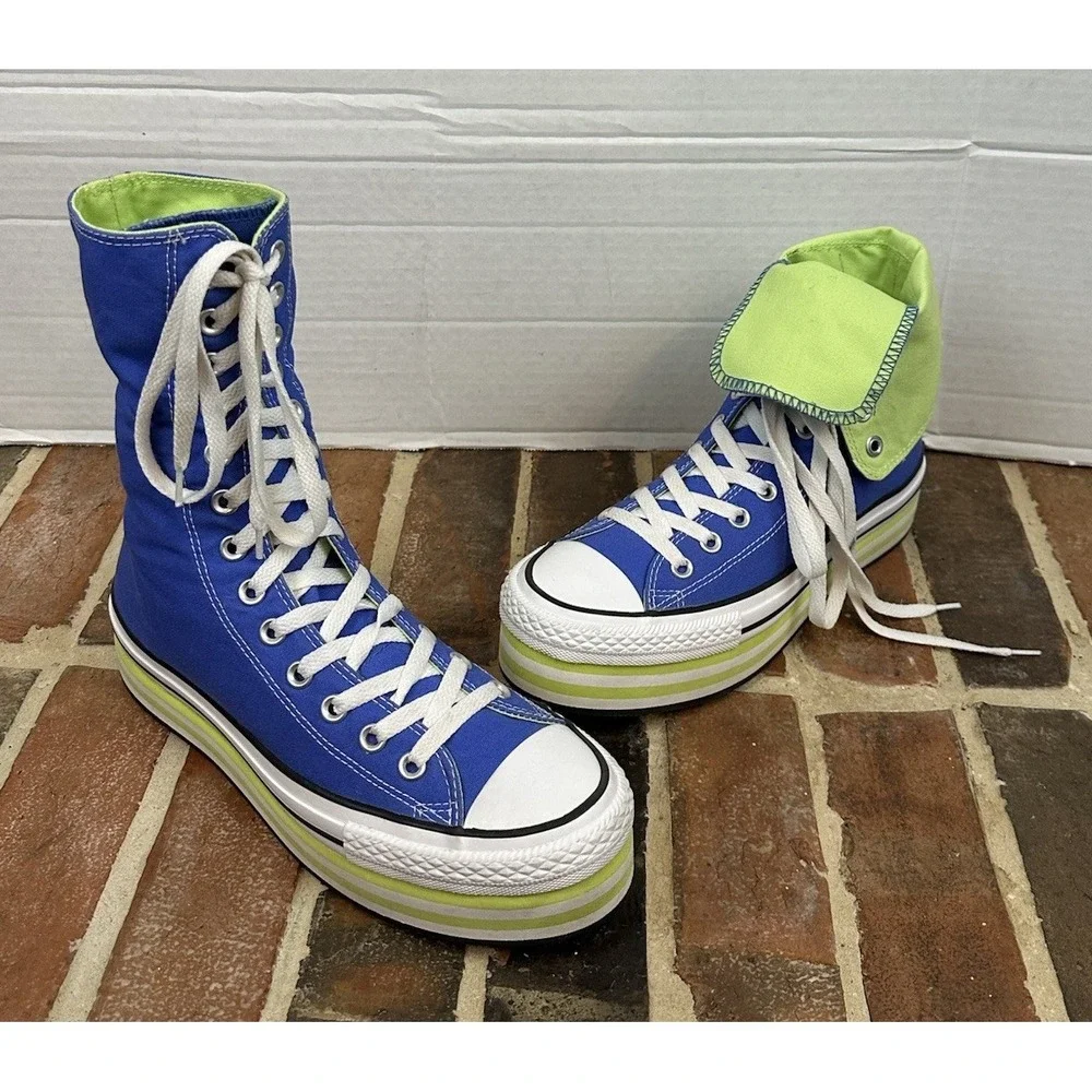 Converse All Star Blue Green High Top Sneakers 10